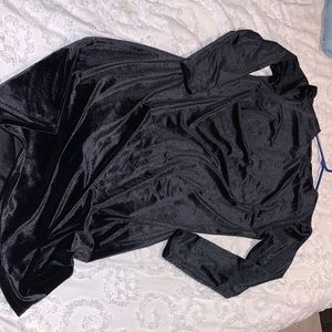 Black velvet dress